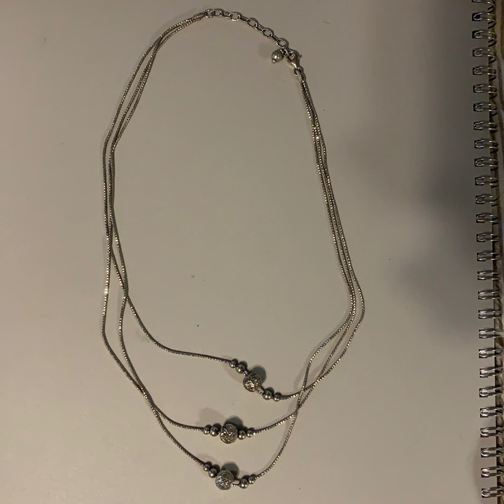 Sterling silver layered necklace